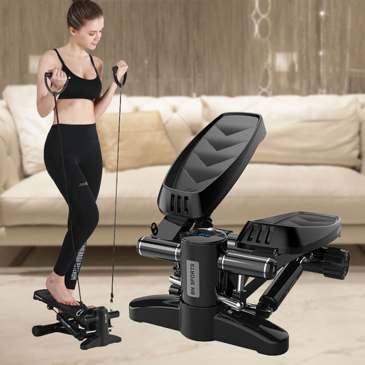 Home Hydraulic Treadmills Fitness Equipment With Pulling Rope Floor Mat